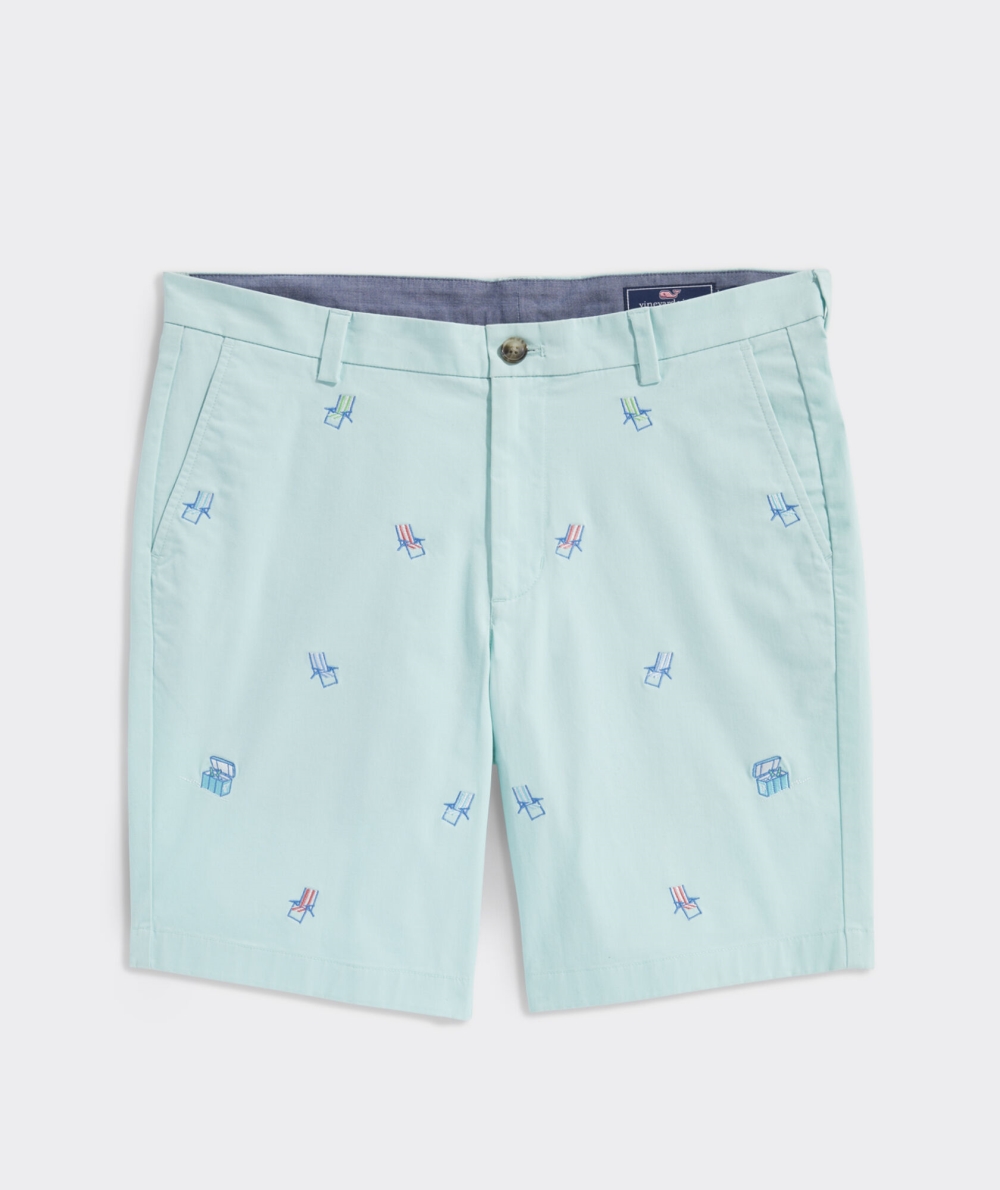 Bermudas Vineyard Vines 9 Inch Embroidered Stretch Breaker Shorts Hombre Azules | QAC-861547