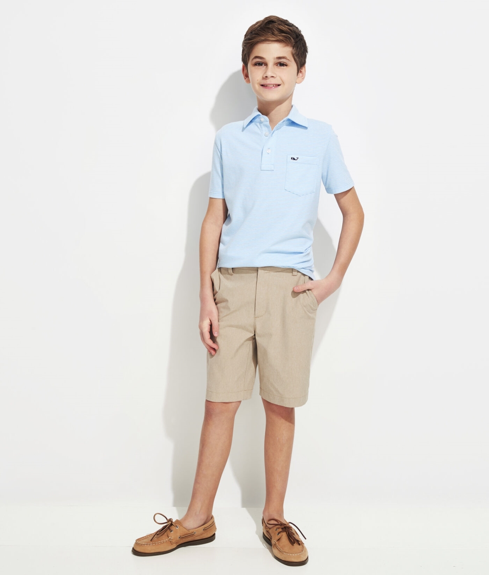 Bermudas Vineyard Vines On-The-Go Shorts Niños Kaki | KXR-359067