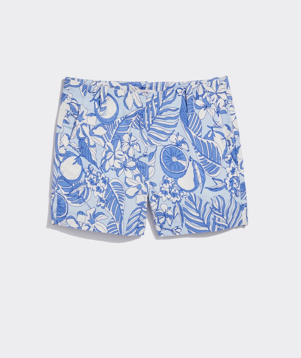 Bermudas Vineyard Vines Painted Palm Beach 3.5 Inch Every Day Shorts Mujer Palm Beach-Ice Water | ZAN-605812