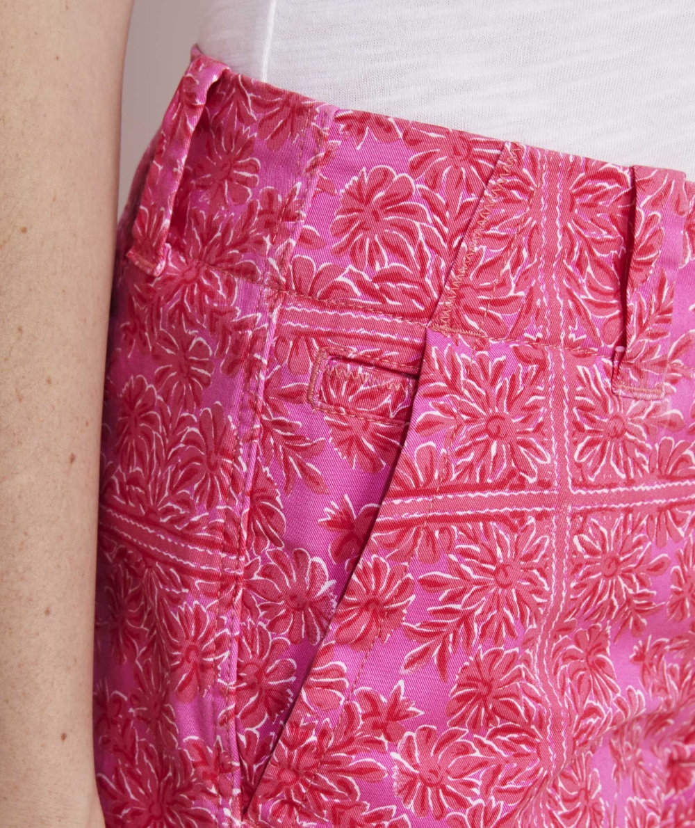 Bermudas Vineyard Vines Printed 3 1/2 Inch Every Day Shorts Mujer Coral Rojos | KJE-375162