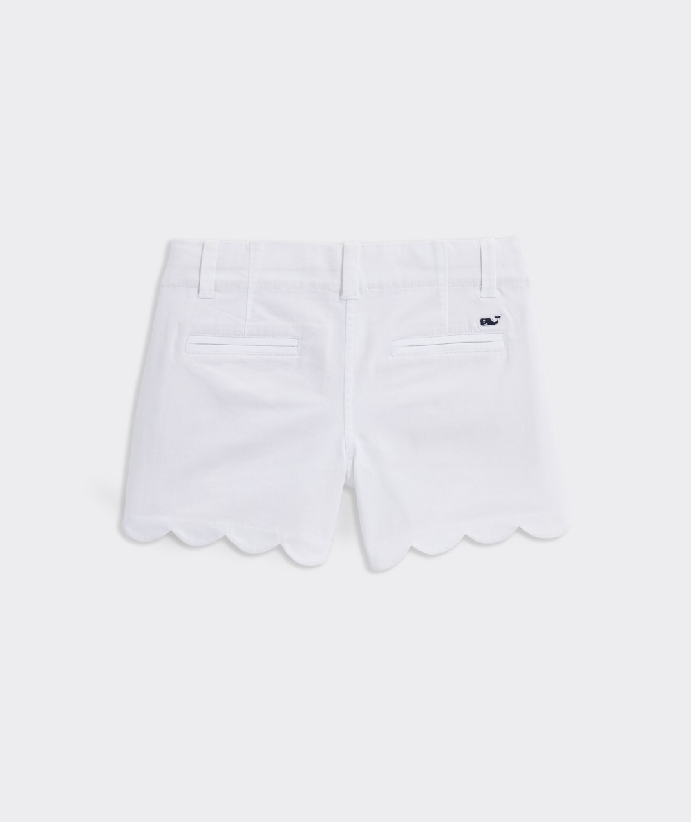 Bermudas Vineyard Vines Scalloped Every Day Shorts Niños Blancos | MWB-425369