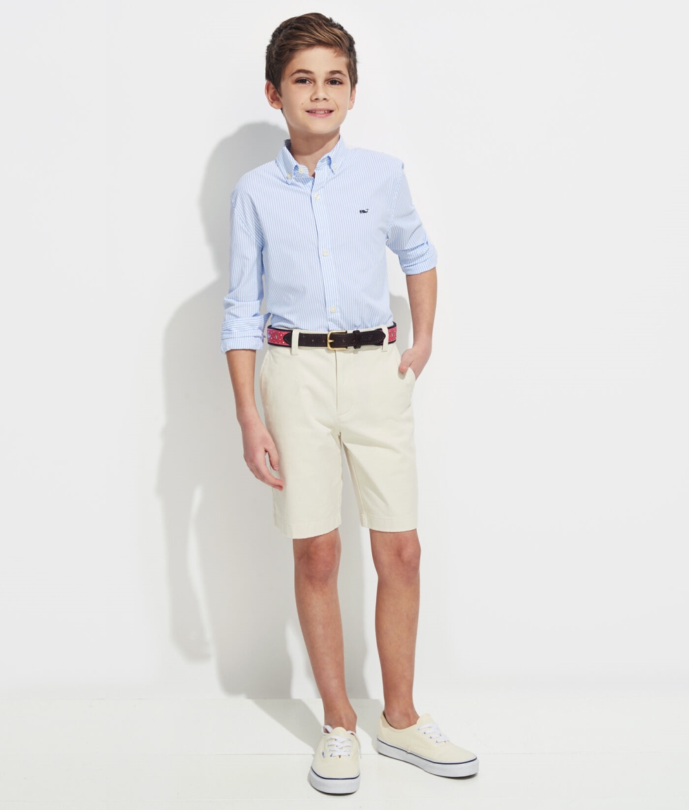 Bermudas Vineyard Vines Stretch Breaker Shorts Niños Grises | FAE-023186