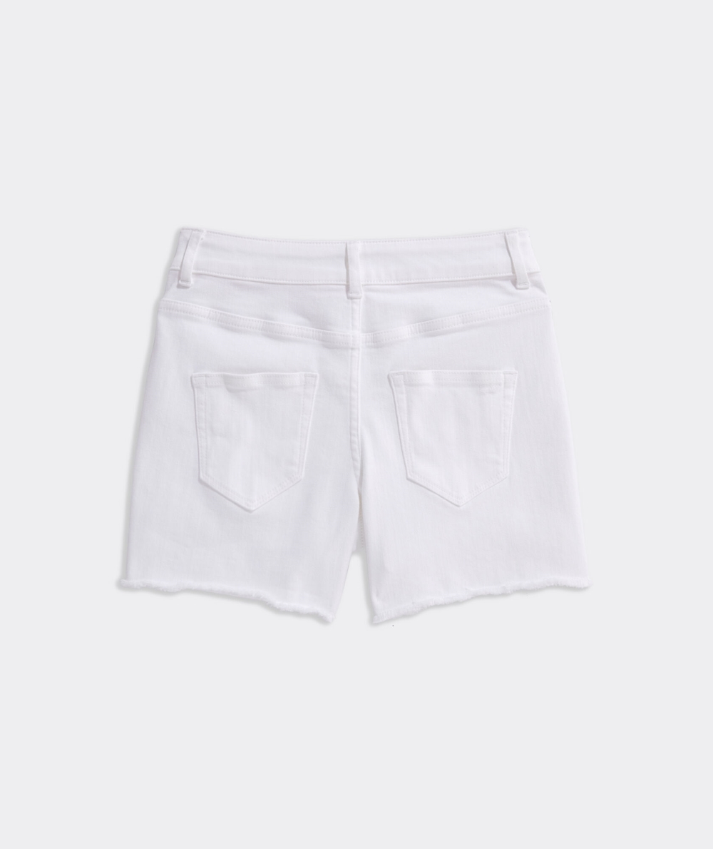 Bermudas Vineyard Vines White Denim Cut-Off Shorts Niños Blancos | JXS-970148