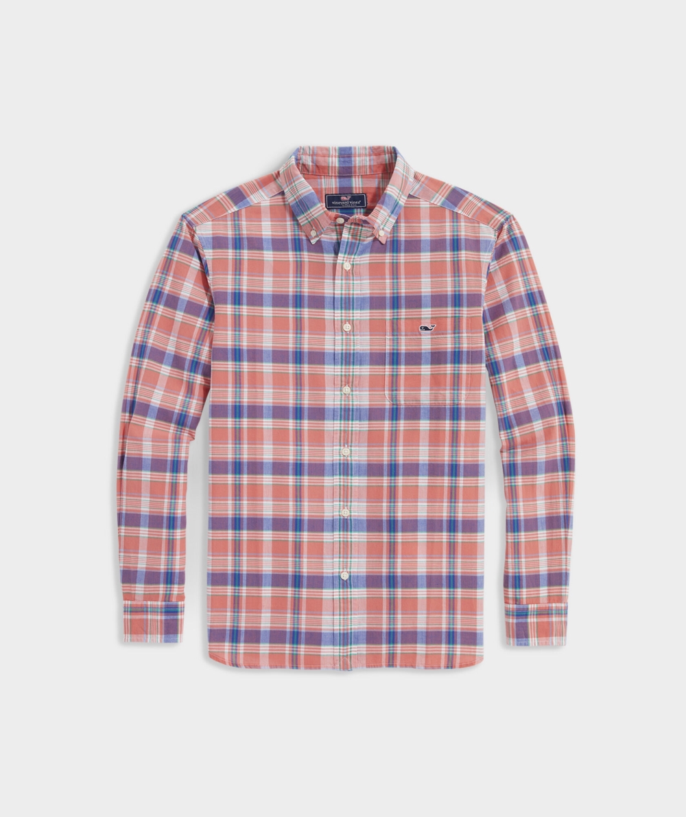 Camisas Vineyard Vines Algodon Madras Shirt Hombre Mai Tai | QFU-719063