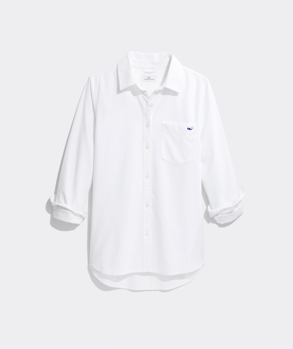 Camisas Vineyard Vines Chilmark Relaxed Oxford Button Down Mujer Blancos | AGR-038754