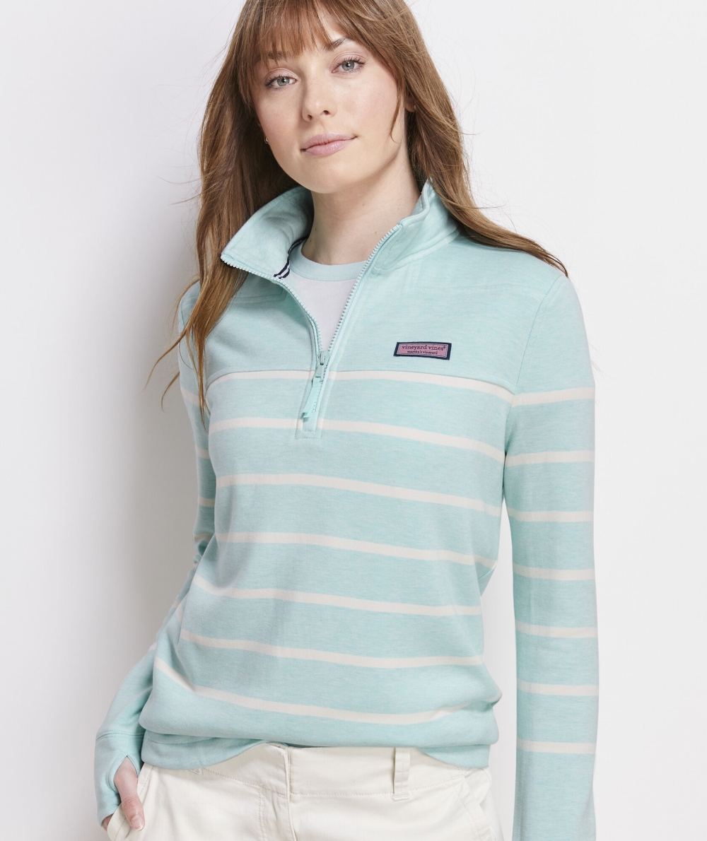 Camisas Vineyard Vines Dreamcloth® A Rayas Relaxed Shep Shirt™ Mujer Azules | RAQ-680713