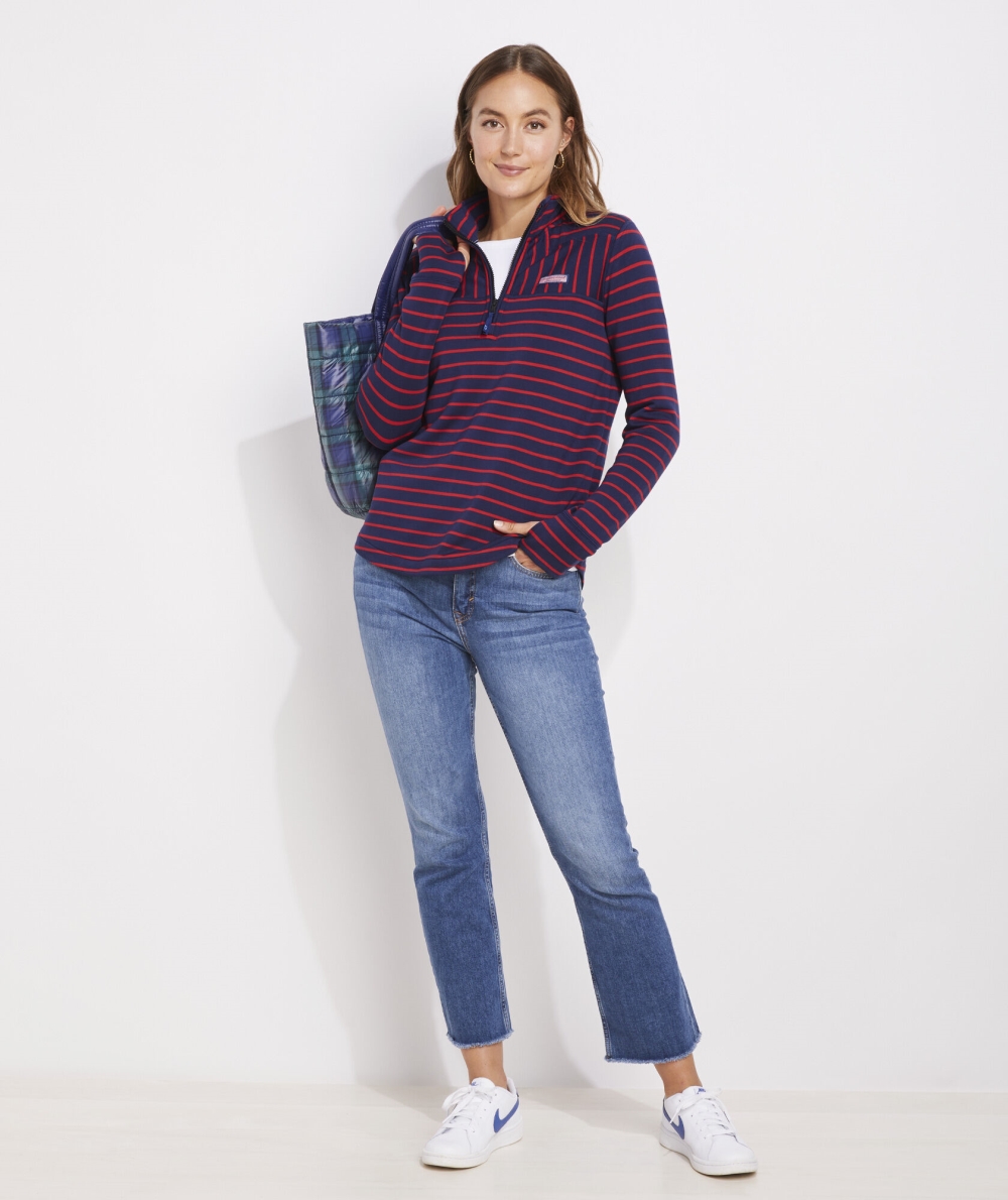 Camisas Vineyard Vines Dreamcloth® A Rayas Relaxed Shep Shirt™ Mujer Azules | RCD-257304