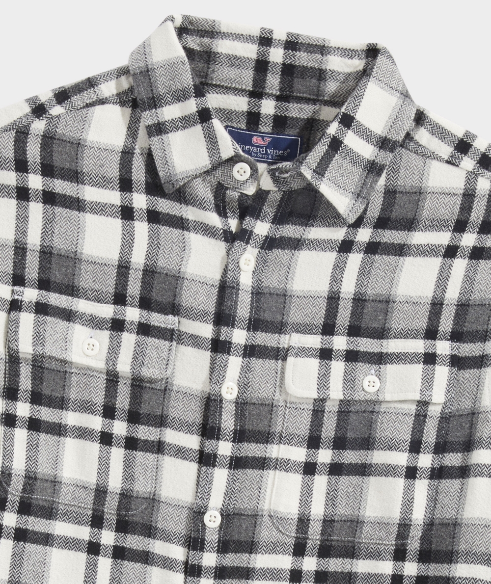 Camisas Vineyard Vines Flannel Herringbone Plaid Workshirt Hombre Condor | FEM-658932