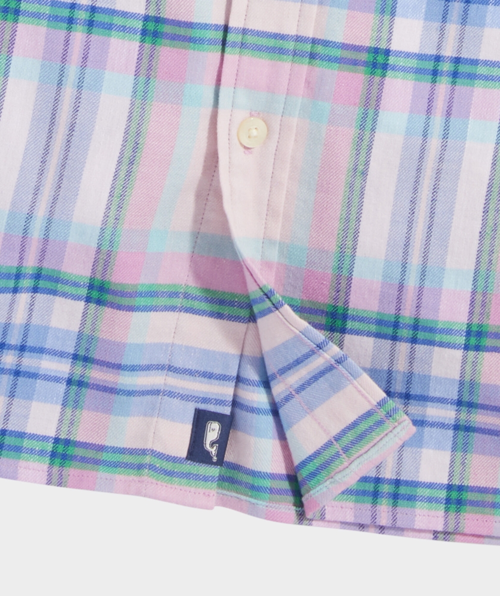 Camisas Vineyard Vines Island Twill Plaid Shirt Hombre Rosas | FHK-871932