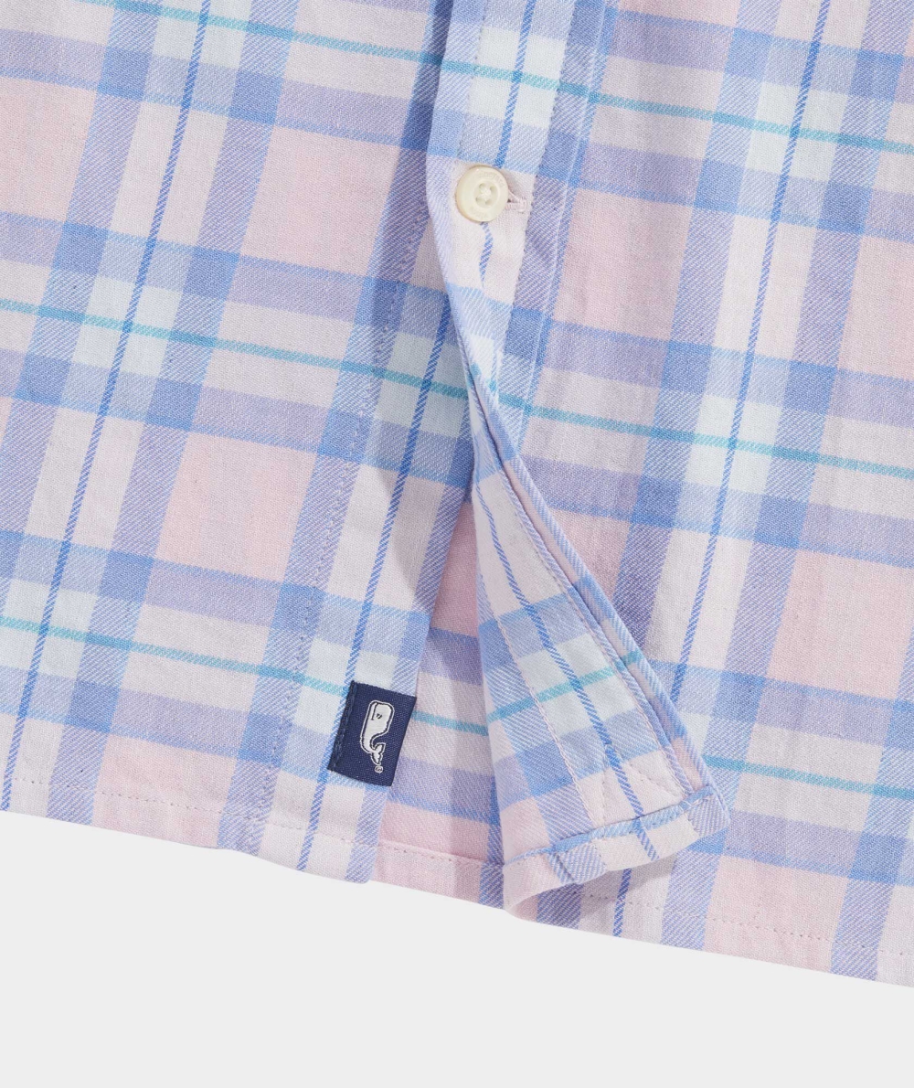 Camisas Vineyard Vines Island Twill Plaid Shirt Hombre Rosas | RBV-532147