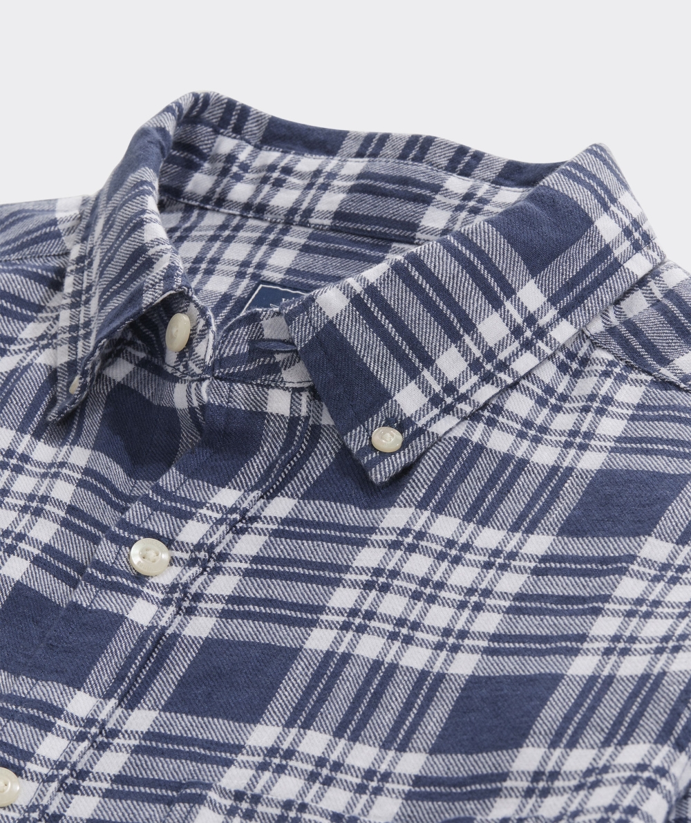 Camisas Vineyard Vines Island Twill Plaid Shirt Hombre Ocean Splash | XVC-948710