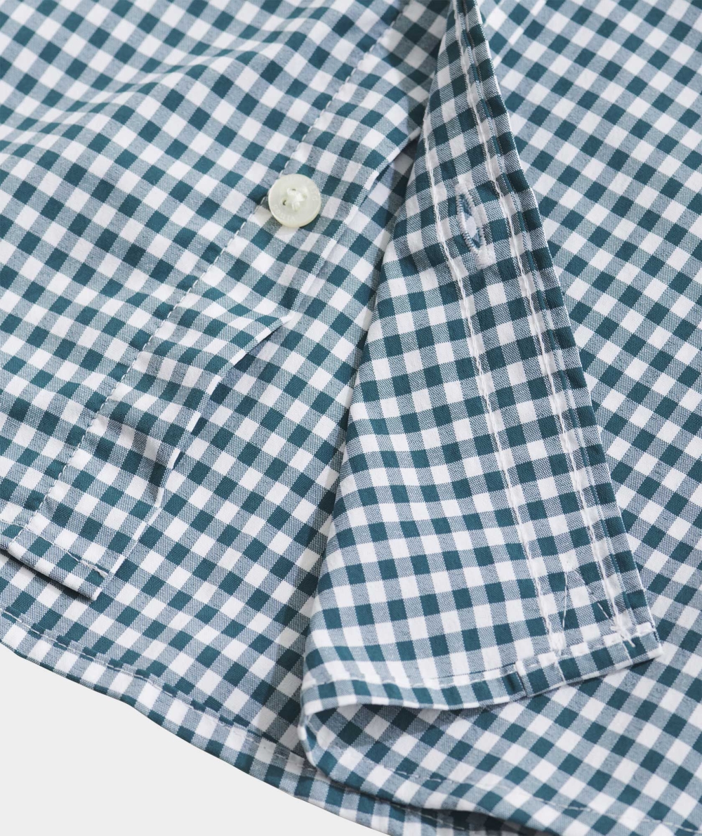 Camisas Vineyard Vines On-The-Go Gingham Shirt Niños Verdes | PWT-570281