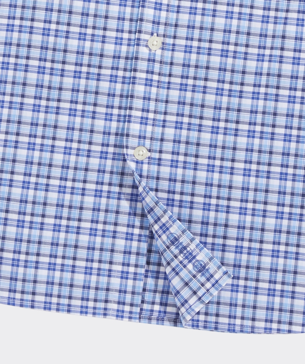 Camisas Vineyard Vines On-The-Go Nylon Plaid Shirt Hombre Azules | MQE-290486