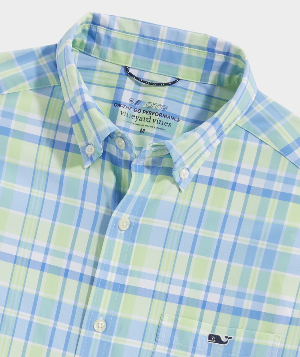 Camisas Vineyard Vines On-The-Go Nylon Plaid Shirt Hombre Harbor Island | TIK-796120