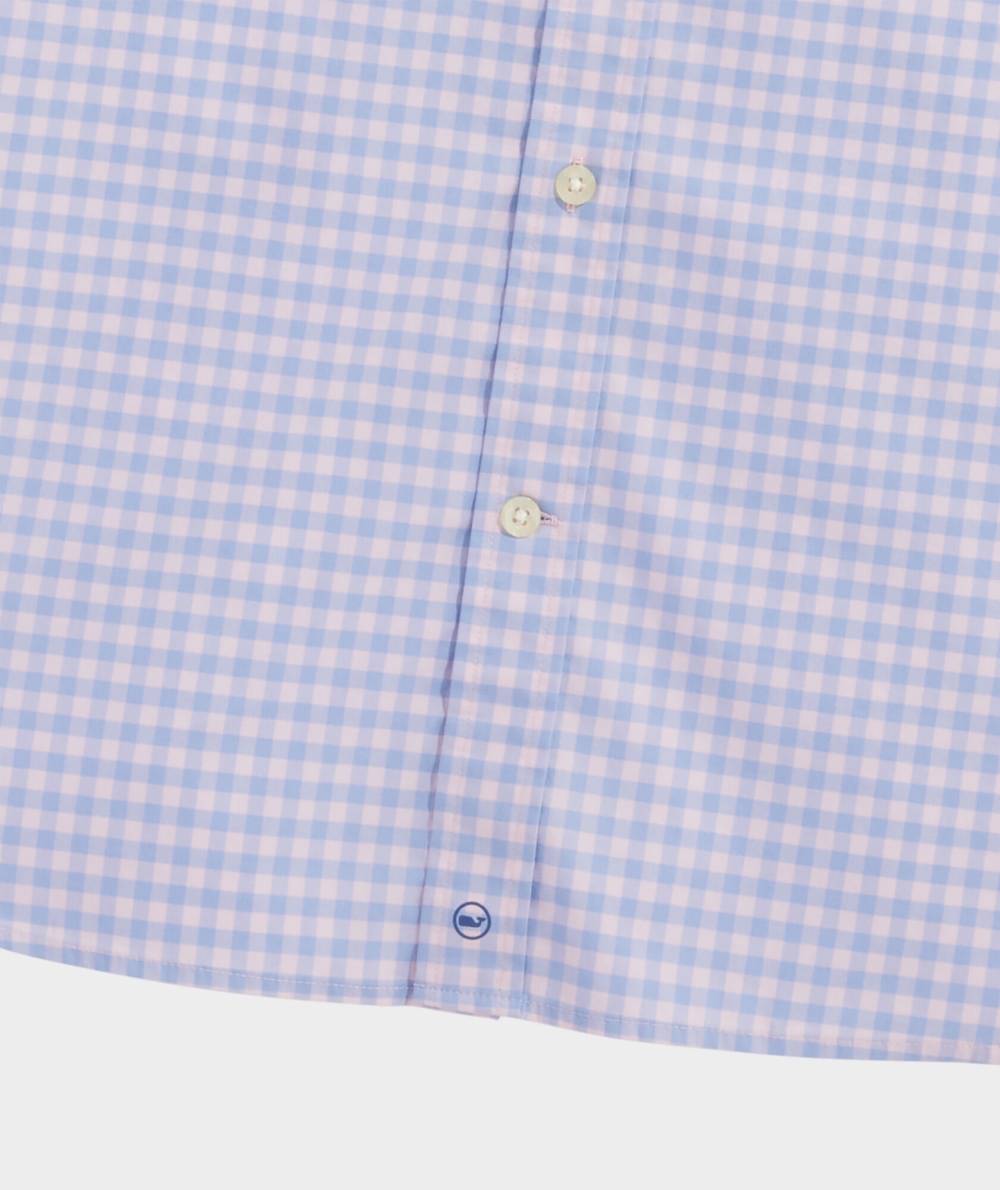 Camisas Vineyard Vines On-The-Go brrrº Gingham Shirt Hombre Rosas | JHN-590318