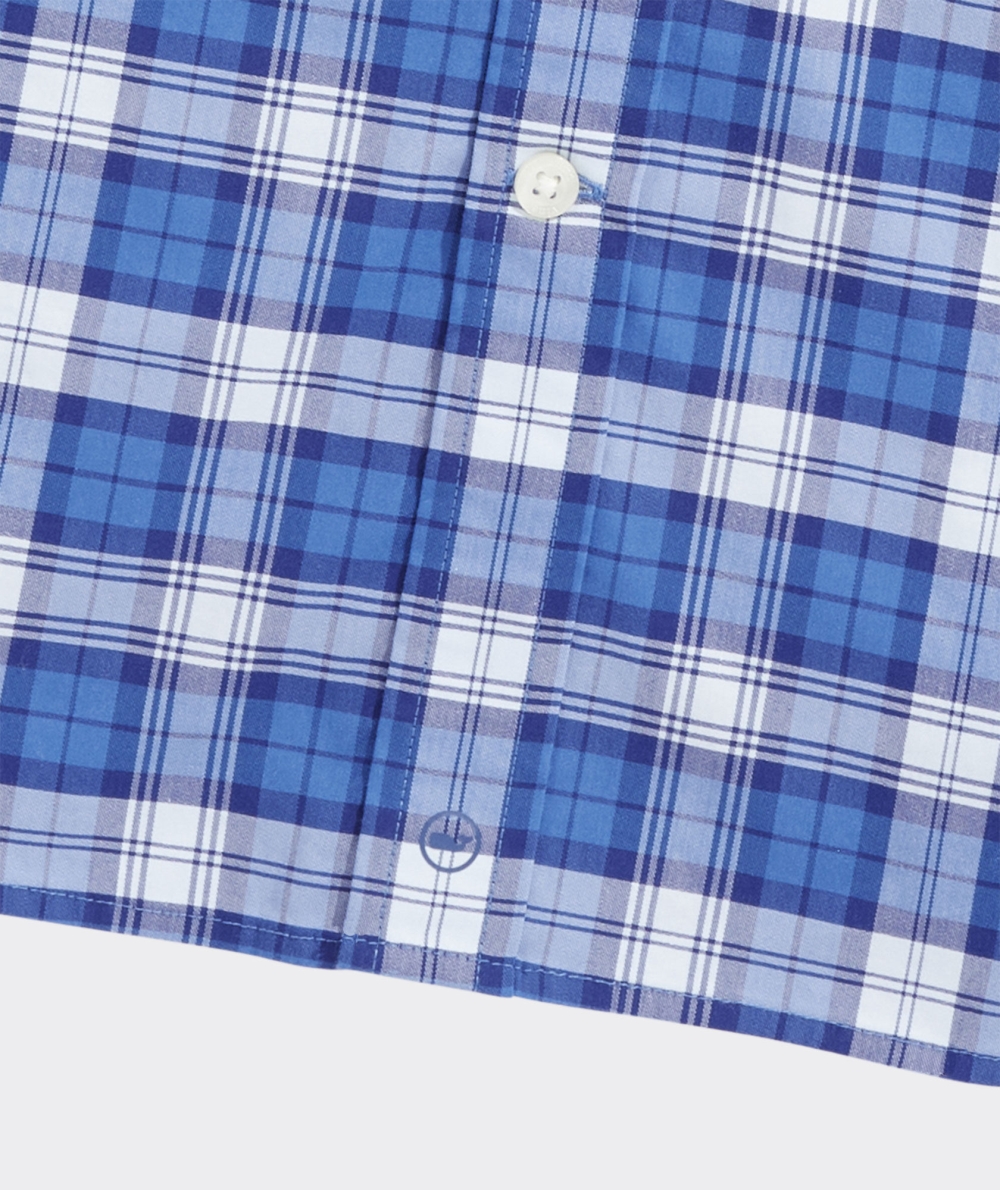 Camisas Vineyard Vines On-The-Go brrrº Plaid Shirt Hombre Azules | IOQ-031792