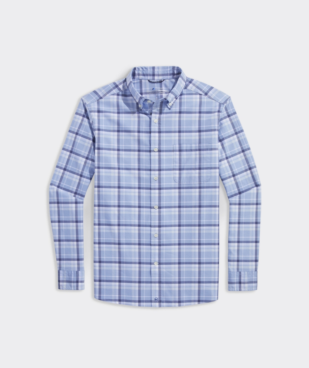 Camisas Vineyard Vines On-The-Go brrrº Plaid Shirt Hombre Blancos | RZT-987123