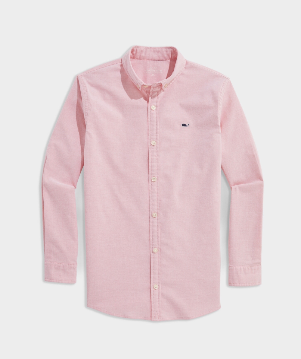 Camisas Vineyard Vines Oxford Solid Shirt Niños YD Solid Oxford - Mai Tai | DIF-893501