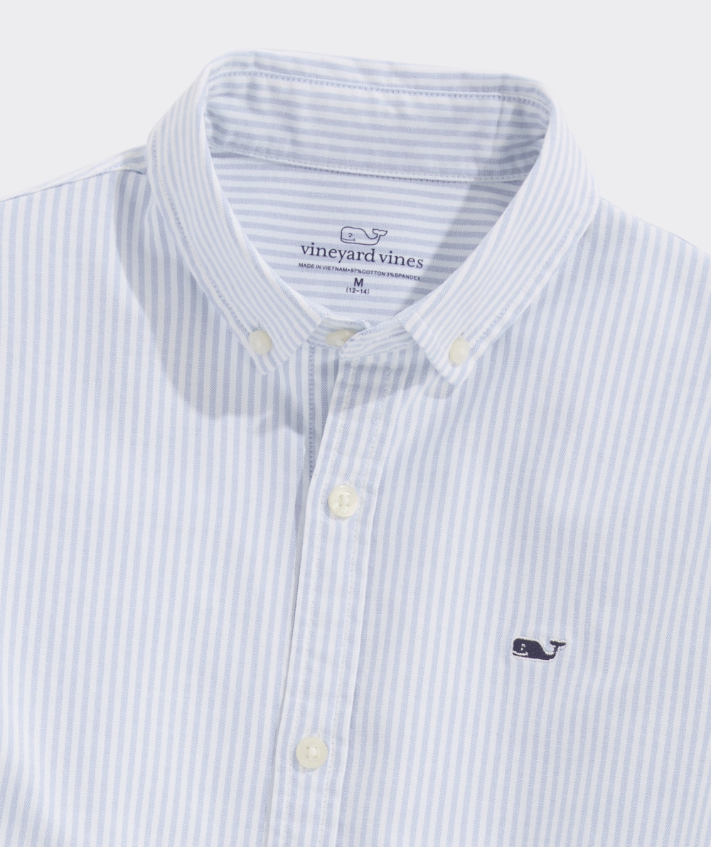 Camisas Vineyard Vines Oxford Stripe Shirt Niños Turquesa | DSP-781546