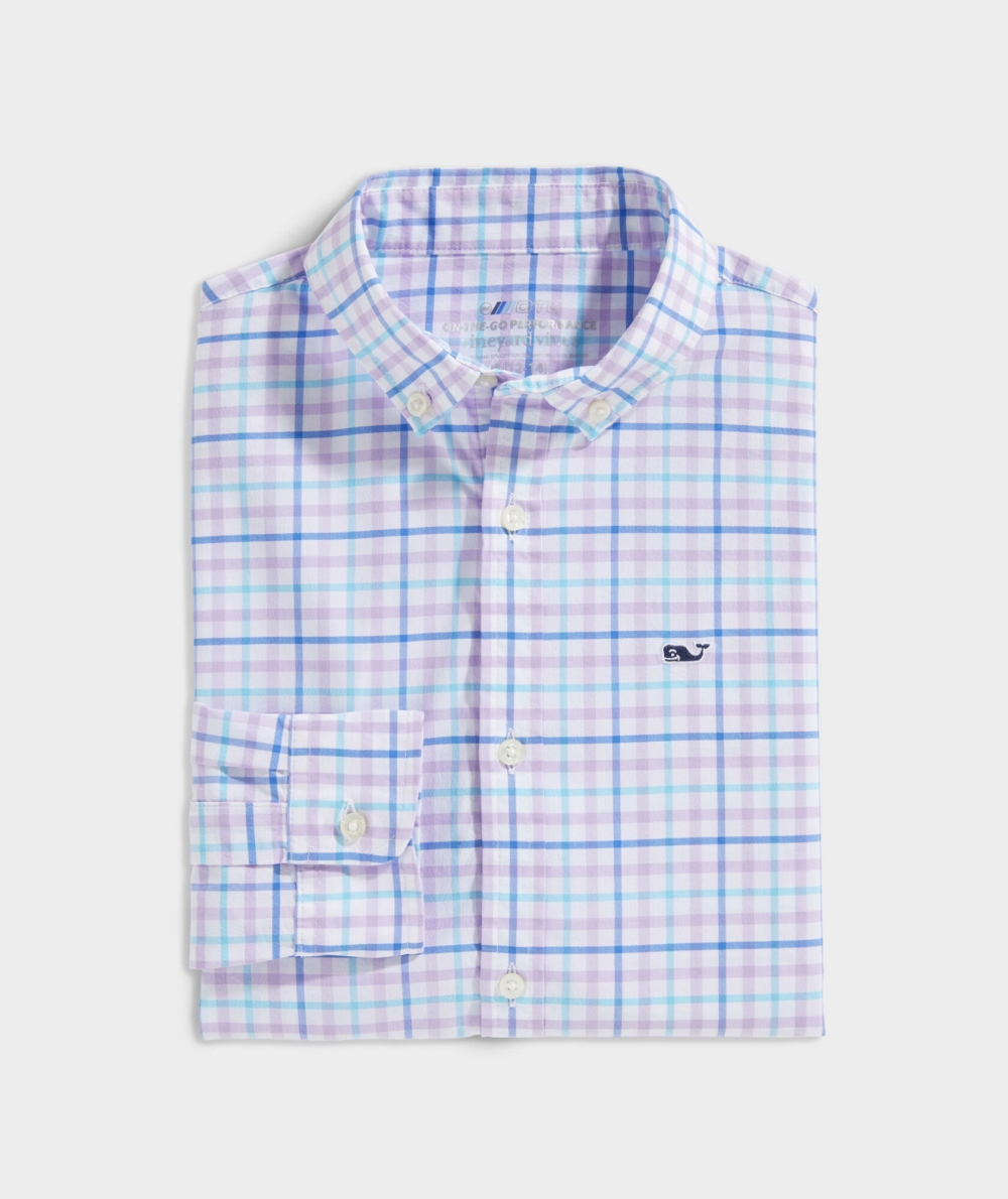 Camisas Vineyard Vines Oº Plaid Shirt Niños Morados | MWI-725836