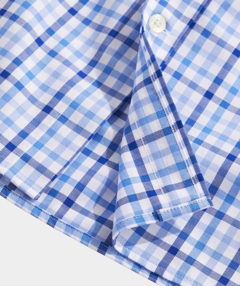 Camisas Vineyard Vines Stretch Poplin Check Shirt Hombre Azules | BAE-382710