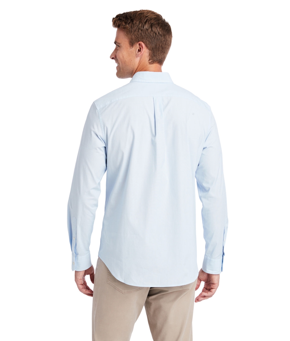 Camisas Vineyard Vines Stretch Poplin Solid Shirt Hombre Azules | LZY-248305