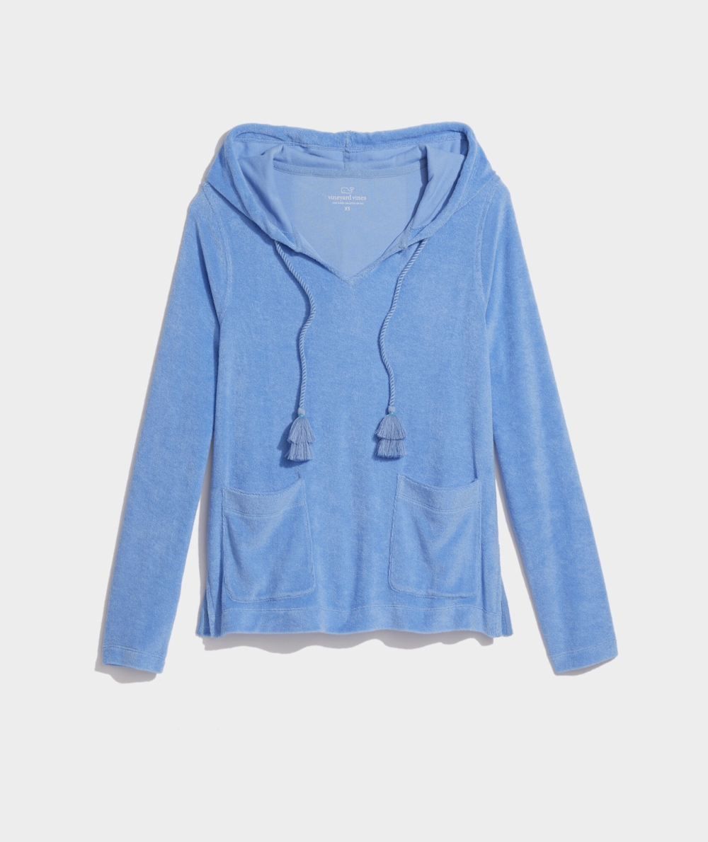 Camisas Vineyard Vines Terry Towel Hoodie Mujer Turquesa | YTG-923680