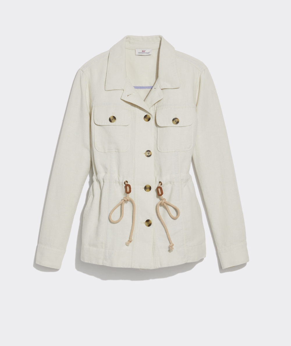 Chaquetas Vineyard Vines Linen Utility Jacket Mujer Grises | SNE-632019