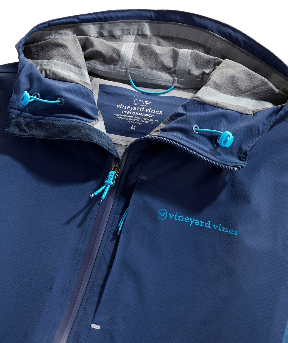 Chaquetas Vineyard Vines On-The-Go Packable Rain Shell Hombre Azules | PUH-681594