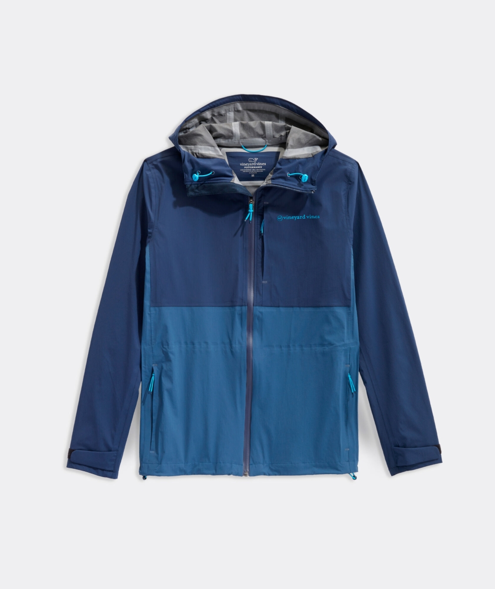 Chaquetas Vineyard Vines On-The-Go Packable Rain Shell Hombre Azules | PUH-681594