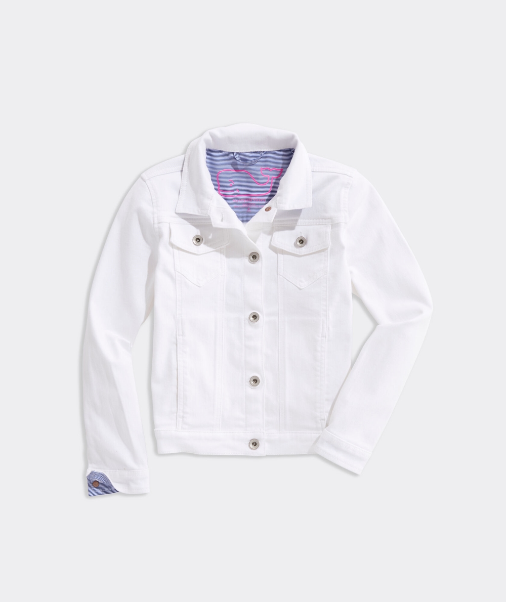 Chaquetas Vineyard Vines White Denim Jacket Niños Blancos | EAN-641850