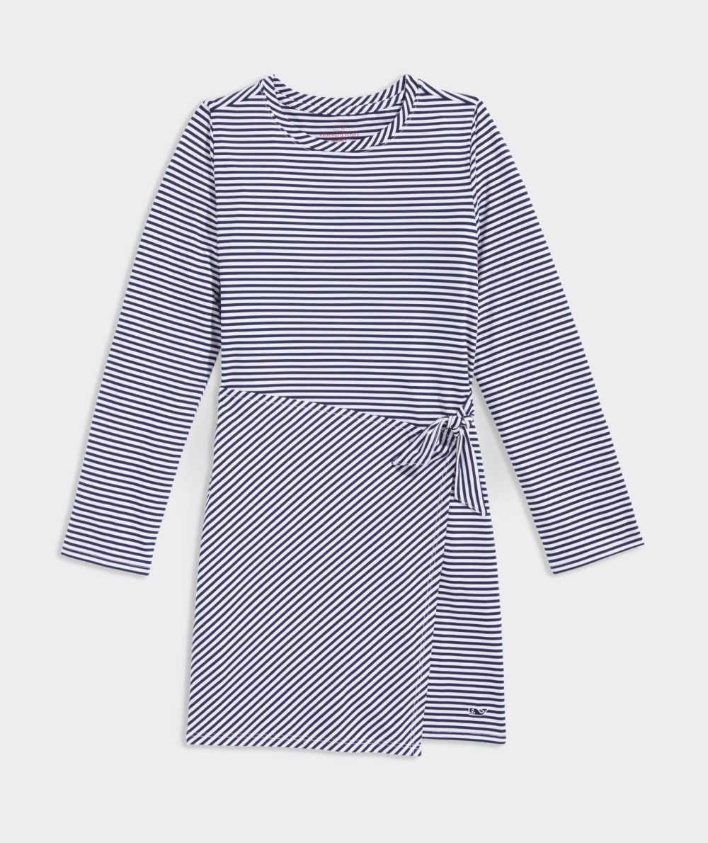 Dresses Vineyard Vines Asymmetric Sankaty Vestido Niños Azules | RLD-259630