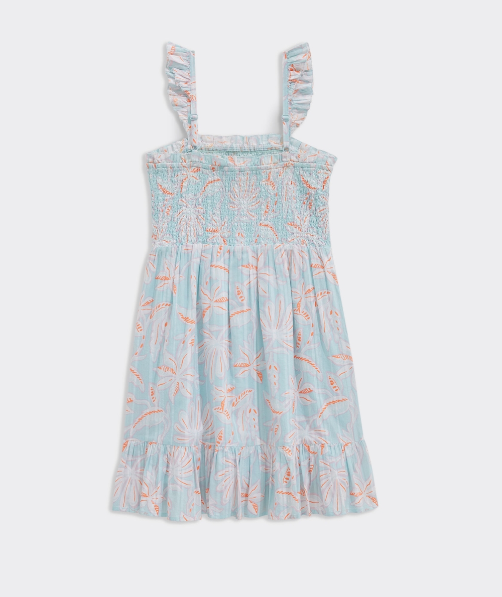 Dresses Vineyard Vines Girls Cay Floral Smocked Vestido Niños Cay Floral - Island Paradise | YXA-487925