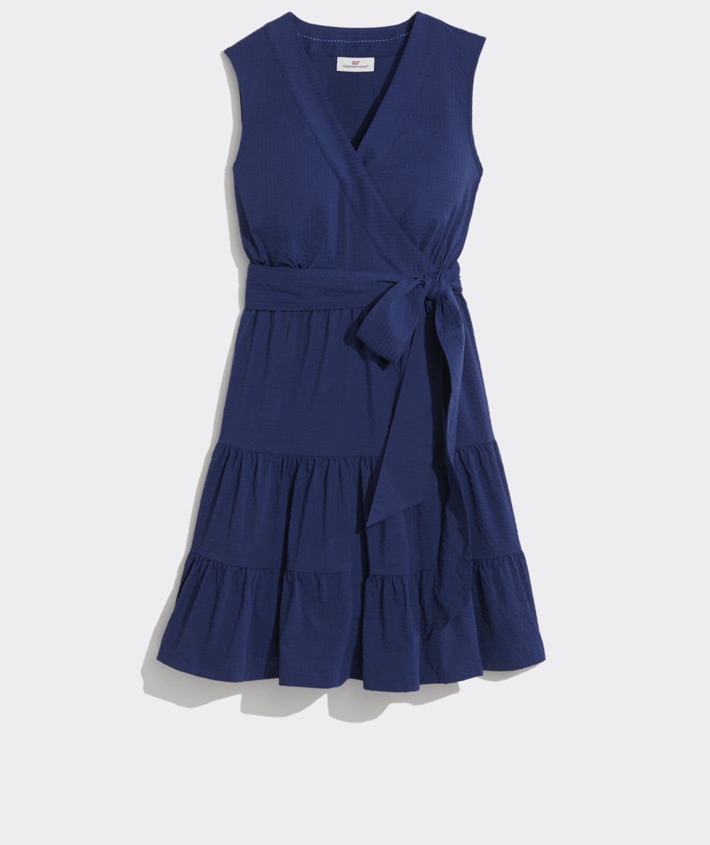 Dresses Vineyard Vines Harbor Wrap Vestido Mujer Azules | GNY-964371