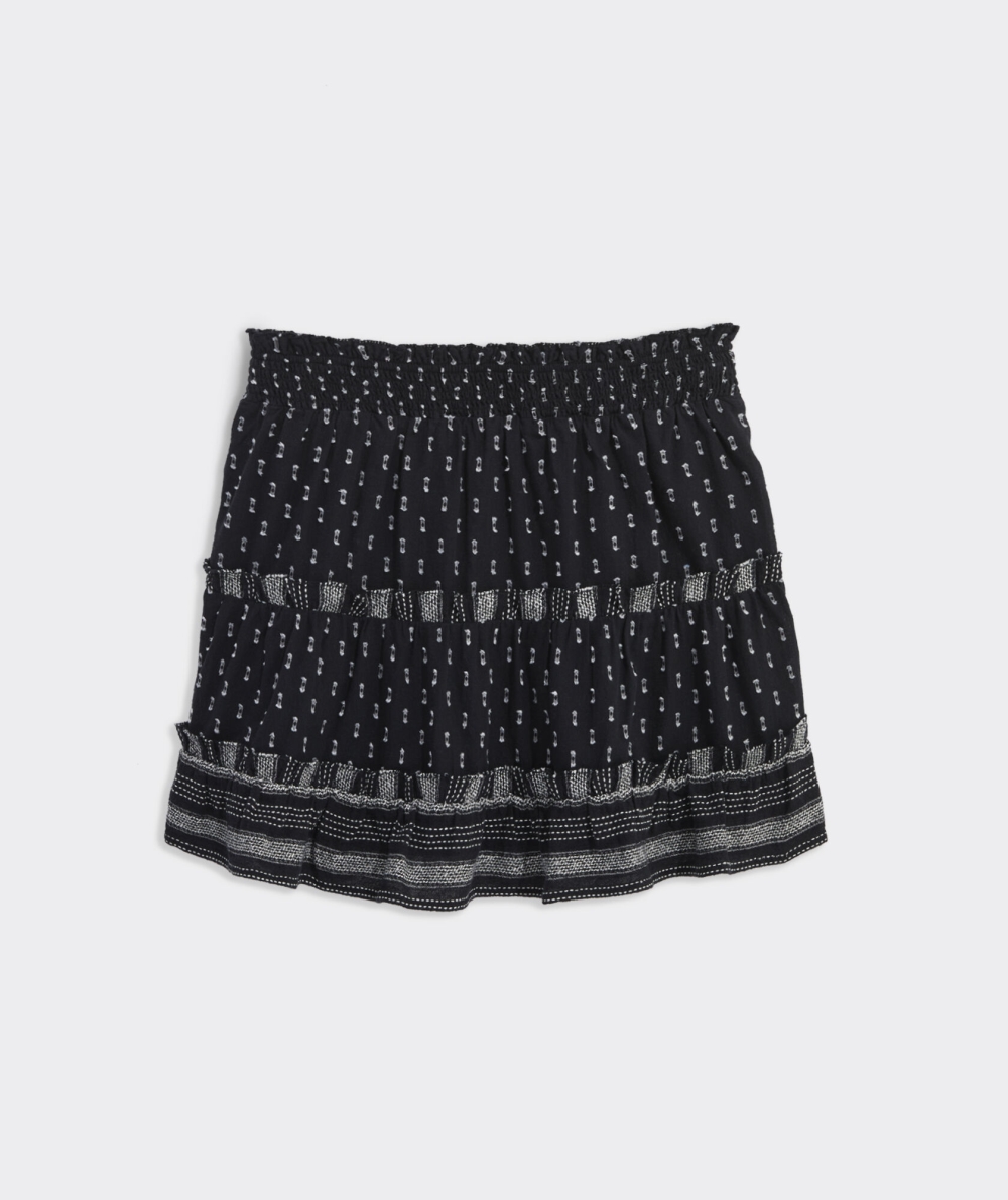 Falda Vineyard Vines Jacquard Ruffle Skirt Niños Negros | IDN-571920