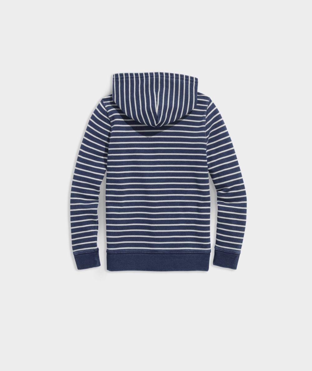 Hoodies Vineyard Vines A Rayas Surfside Hoodie Niños Azules | LHQ-971423