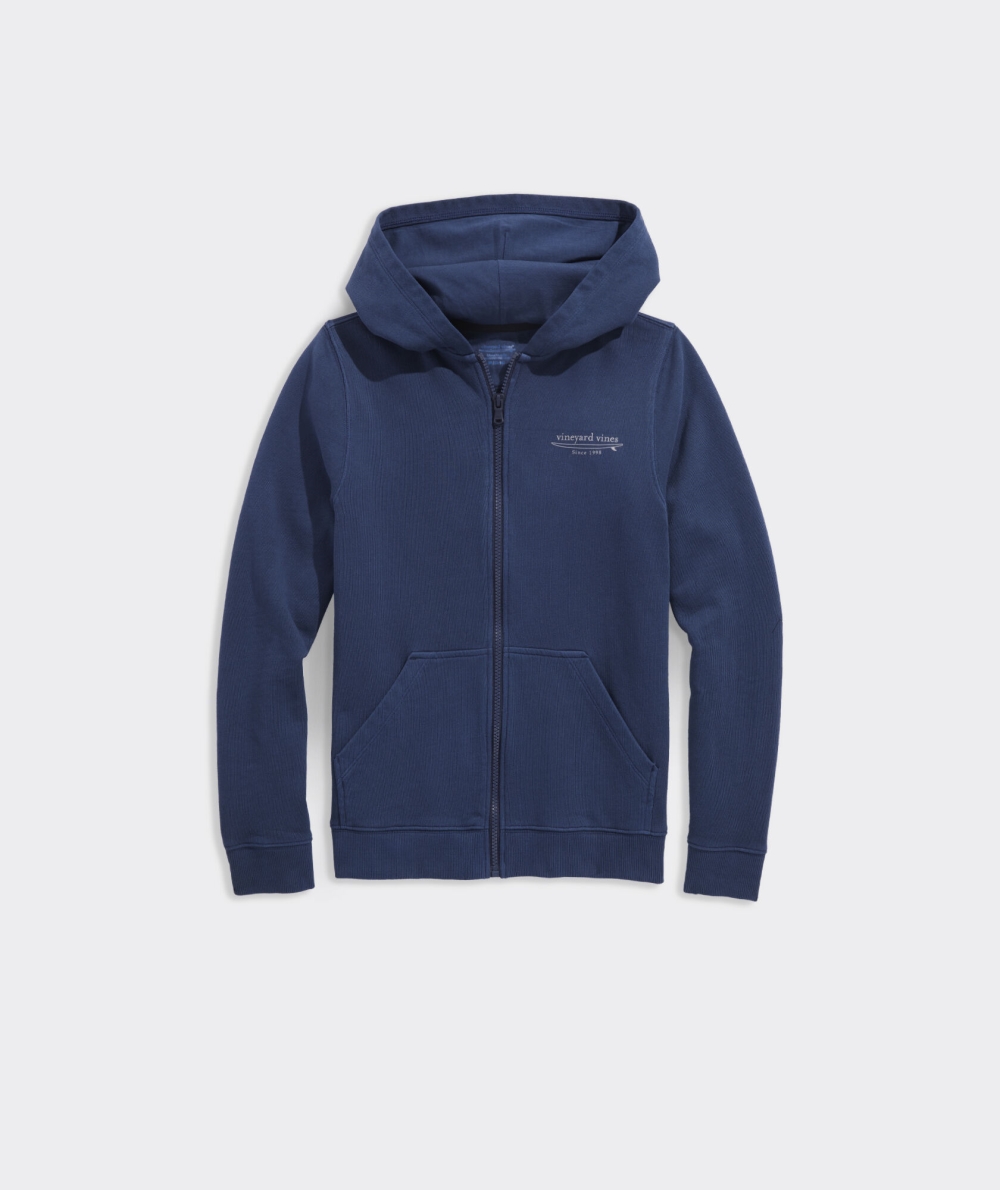 Hoodies Vineyard Vines Surfside Full-Zip Hoodie Niños Azul Marino | QUW-862503