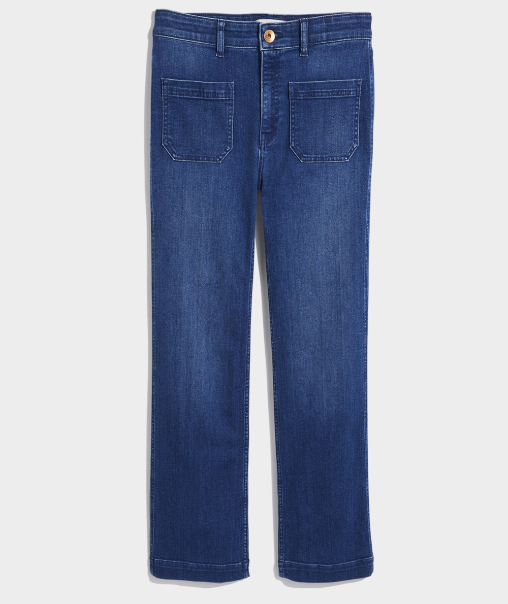 Jeans Vineyard Vines Anchos Leg Indigo Sailor Jamie Jeans Mujer Azules | DAW-213875