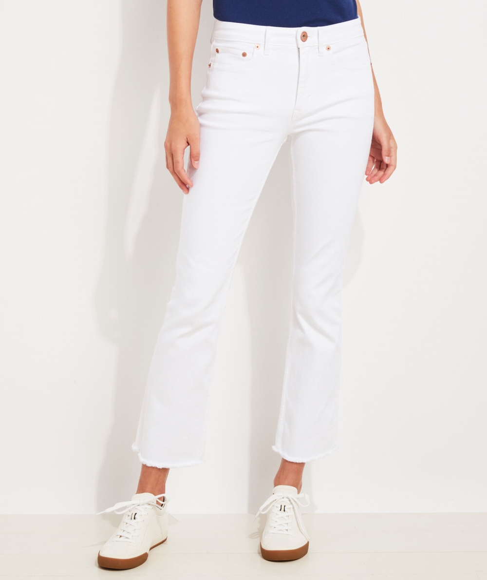 Jeans Vineyard Vines Kick Flare White Jamie Jeans Mujer Blancos | VCB-741852