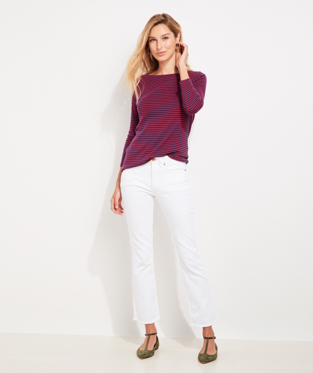 Jeans Vineyard Vines Kick Flare White Jamie Jeans Mujer Blancos | VCB-741852