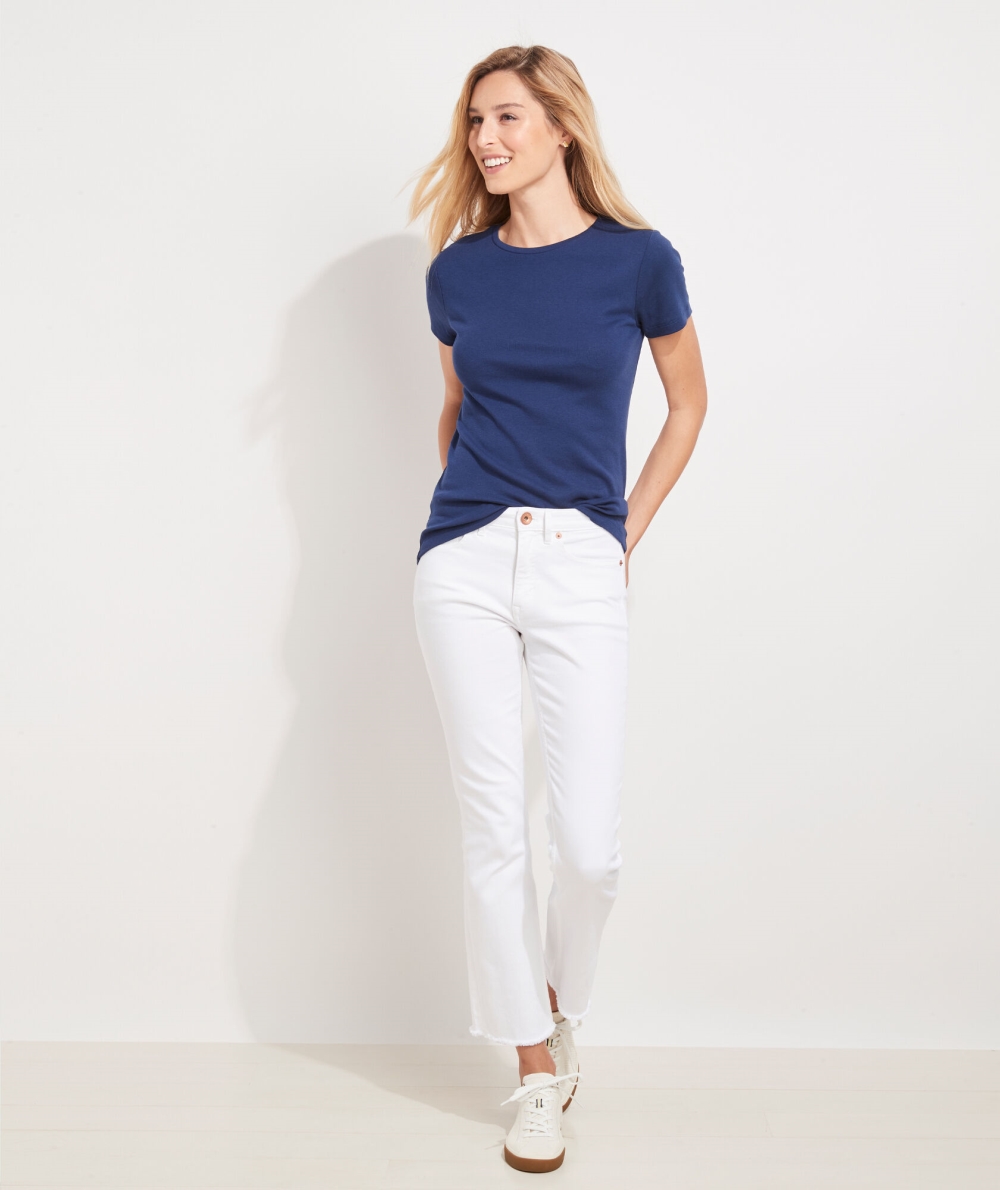 Jeans Vineyard Vines Kick Flare White Jamie Jeans Mujer Blancos | VCB-741852