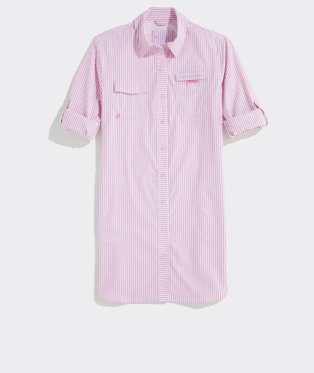 Nadar Vineyard Vines Harbor Shirt Cover-Up Mujer Ss - Paradise Punch | HND-247085