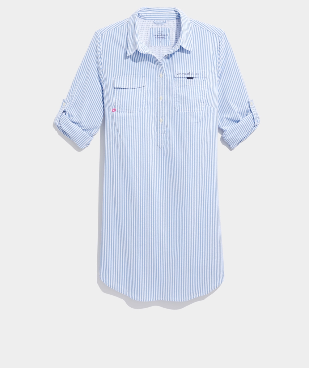 Nadar Vineyard Vines Harbor Shirt Cover-Up Mujer Azules Blancos | JTB-065921