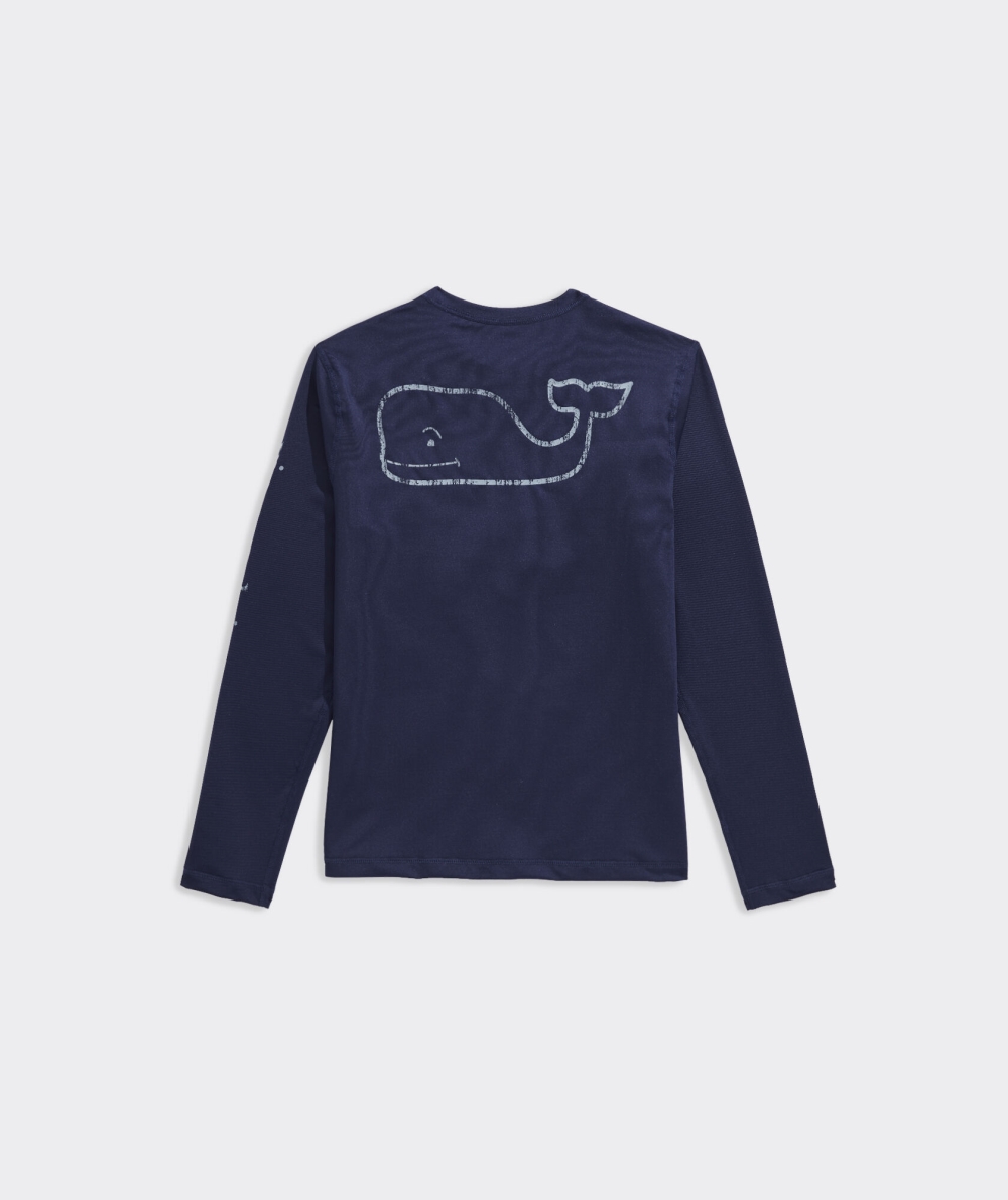 Nadar Vineyard Vines Long-Sleeve Rashguard Niños Azules | RXY-527486