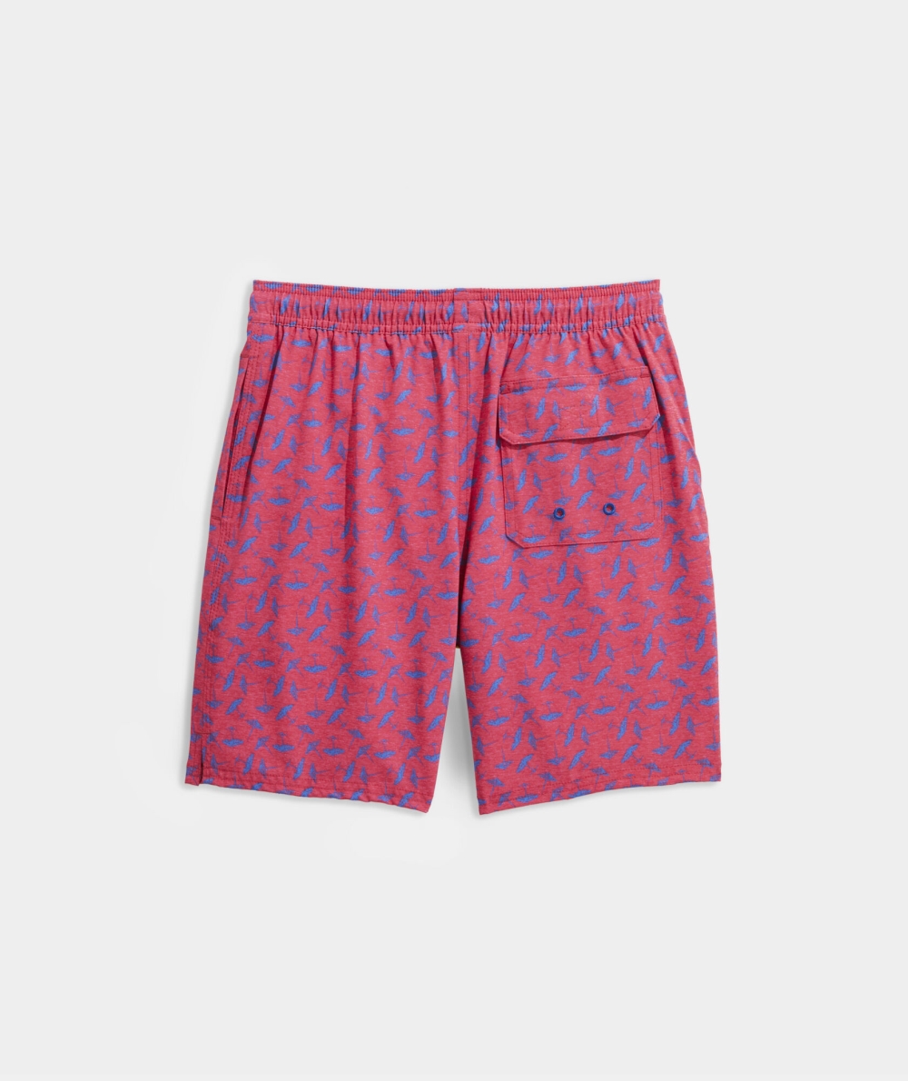 Nadar Vineyard Vines Printed Chappy Swim Trunks Niños Rojos | CLZ-762350