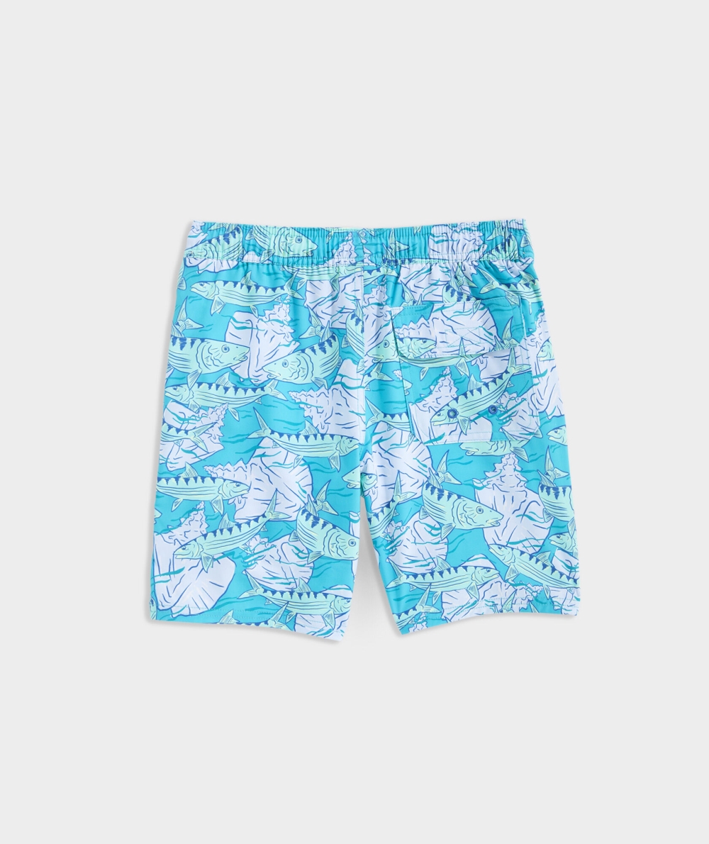 Nadar Vineyard Vines Printed Chappy Swim Trunks Niños Bonefish Palm Beach - Bluebird | EIP-415927