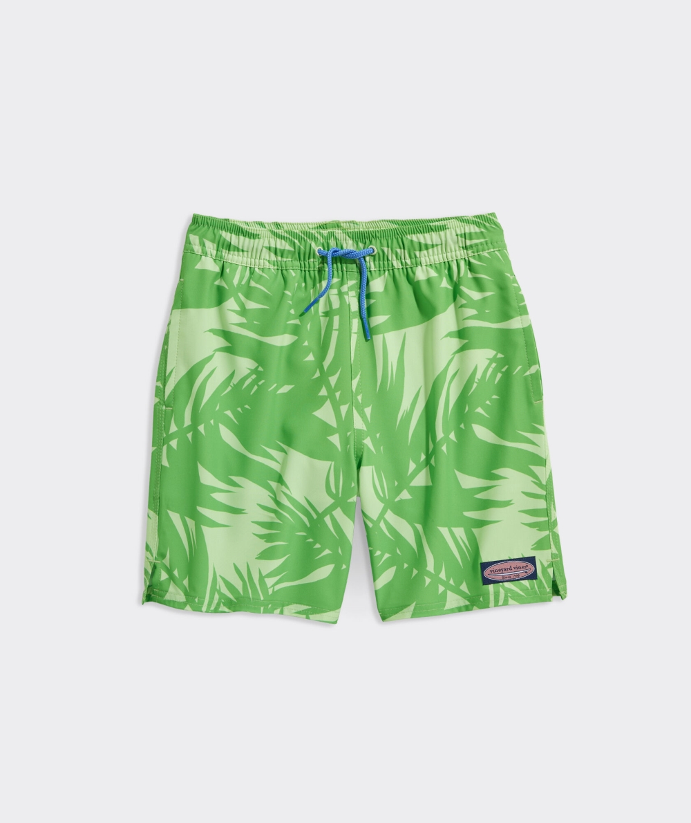 Nadar Vineyard Vines Printed Chappy Swim Trunks Niños Breezy Palm Chappy - Harbor Island | IMR-764819