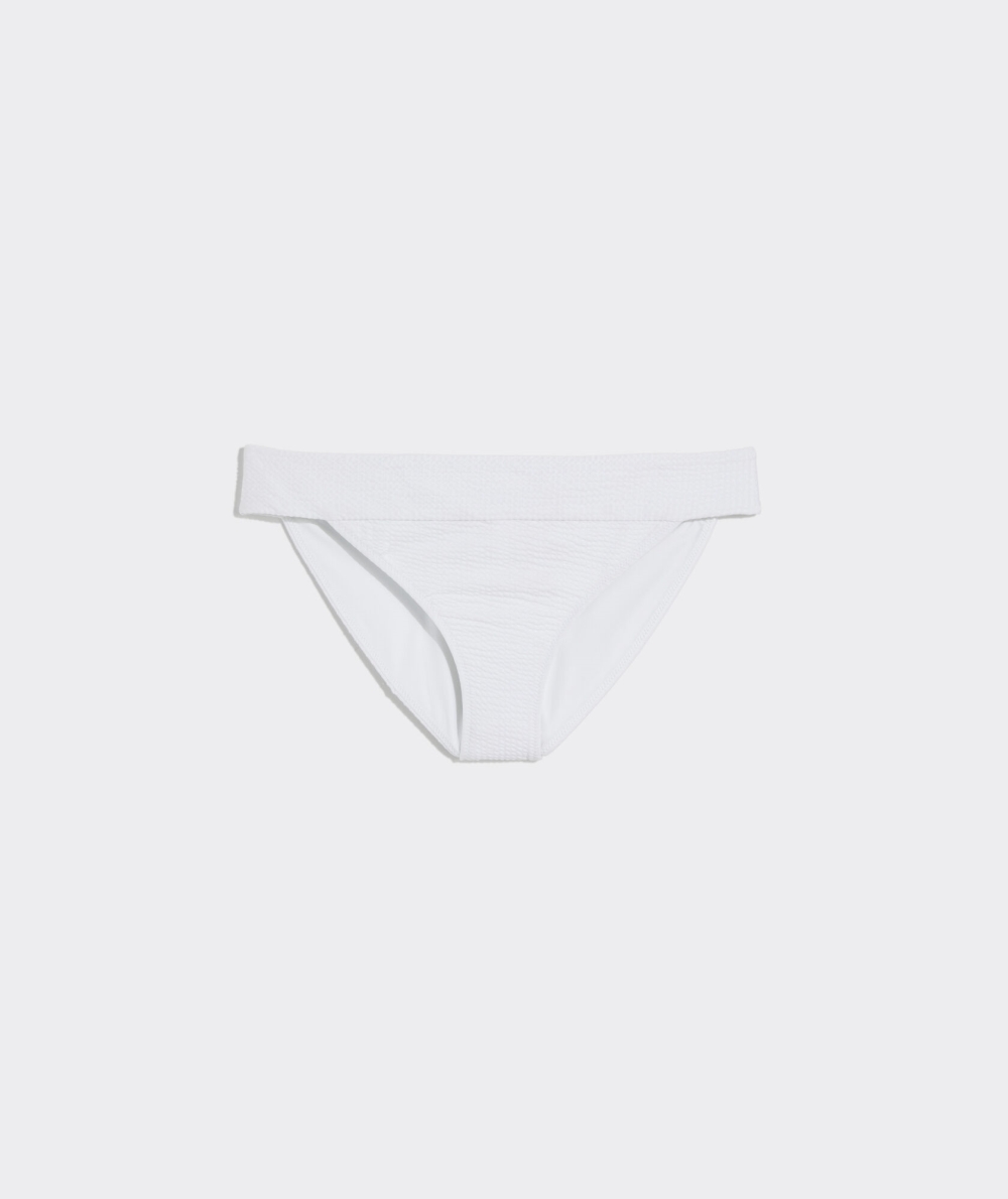 Nadar Vineyard Vines Seersucker Sconset Bikini Bottom Mujer Blancos | NPG-608149