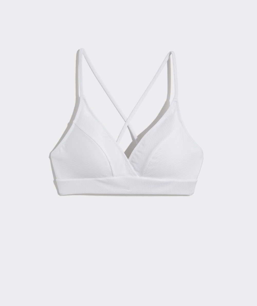 Nadar Vineyard Vines Seersucker Sconset Bikini Top Mujer Blancos | XWK-560482