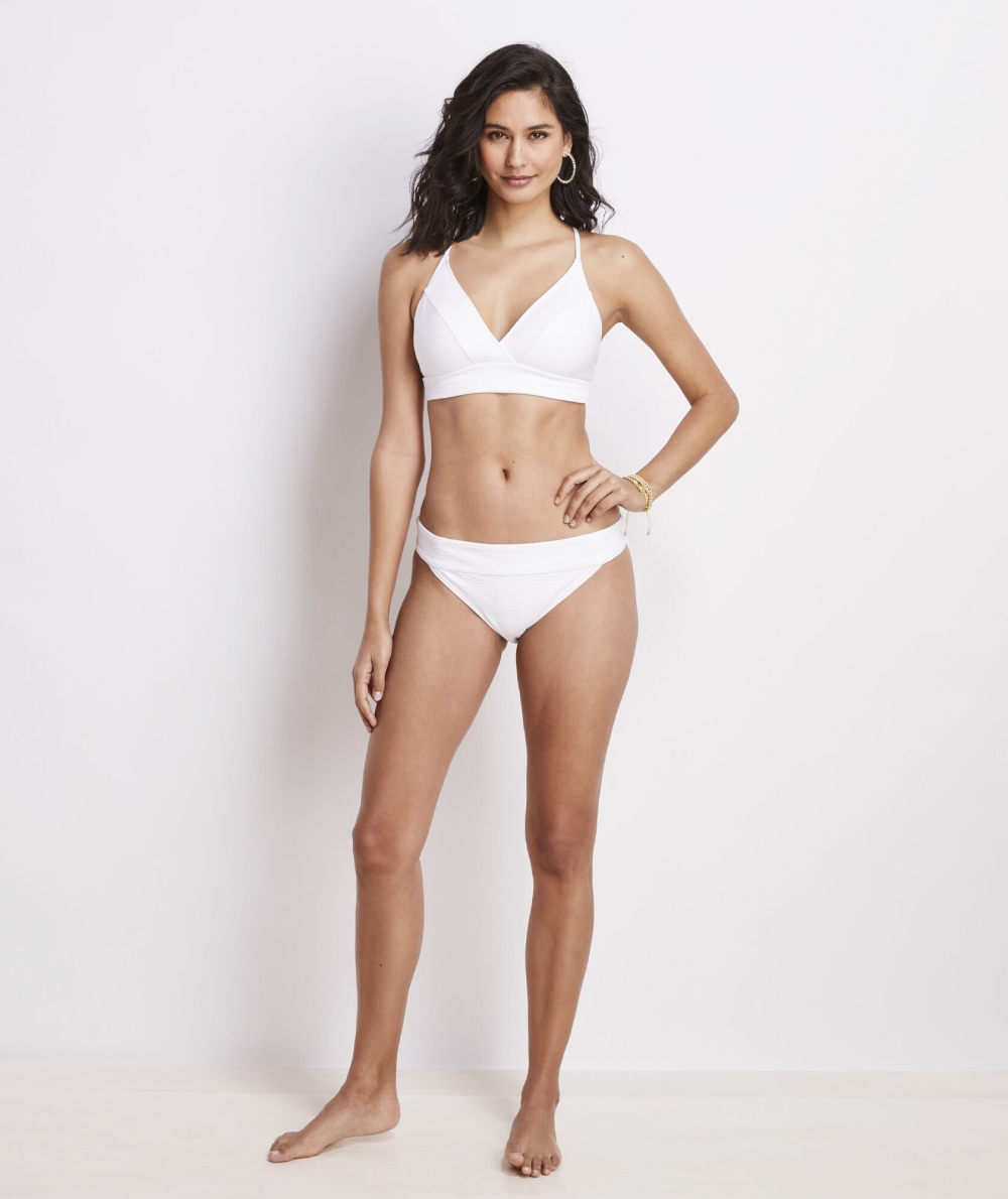 Nadar Vineyard Vines Seersucker Sconset Bikini Top Mujer Blancos | XWK-560482